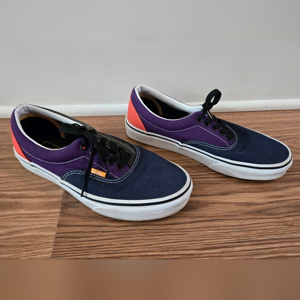 Vans Purple Navy Orange Canvas Skate Shoes